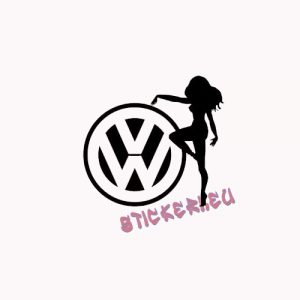 Стикер секси жена VW - 1 - Stickeri.eu