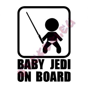 Стикер baby jedi on board - 1 - Sticker.eu
