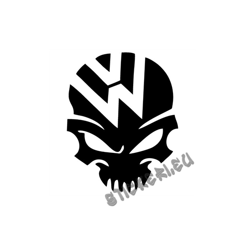 Стикер Volkswagen череп