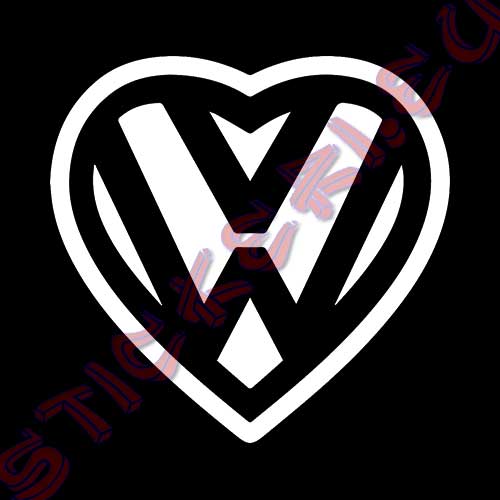 Стикер VW сърце