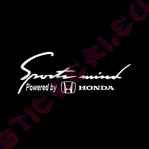 Стикер за кола Sports Mind Honda Black
