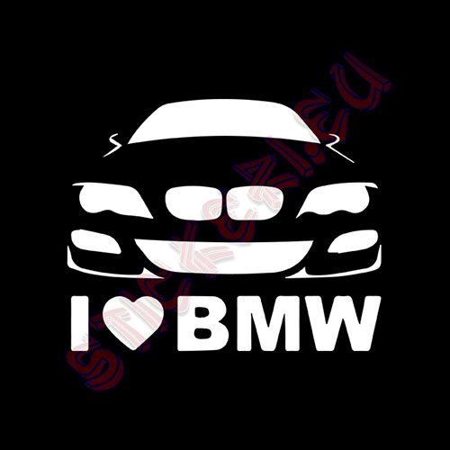 Стикер I Love BMW