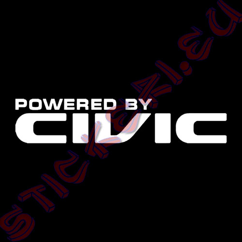 Стикер за автомобили Powered by Civic