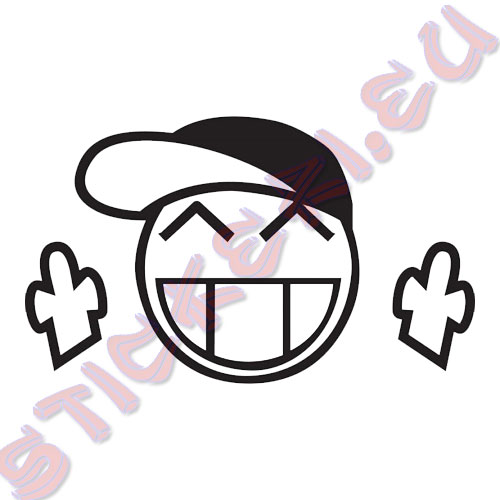 Стикер за автомобили Smiley Hat JDM
