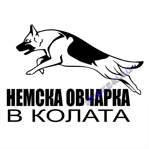 Стикер Немска овчарка в колата 4
