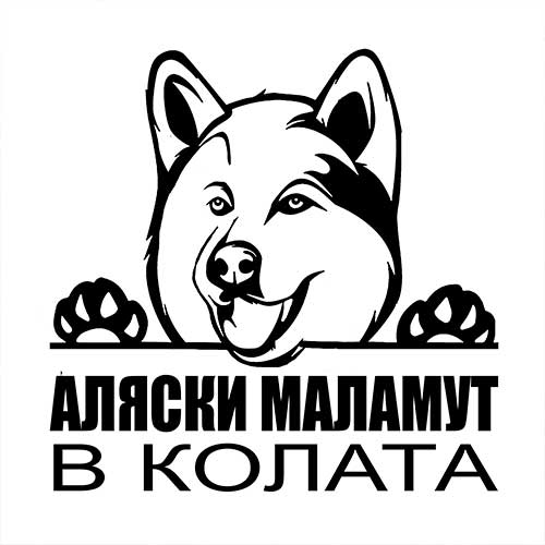 Стикер Аляски маламут