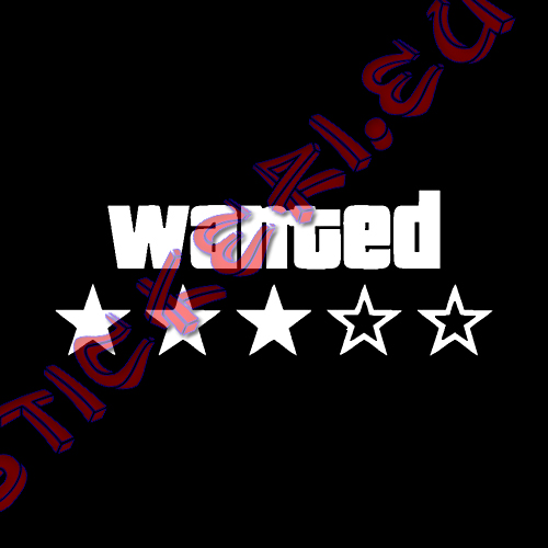 Стикер за кола GTA Wanted Stars