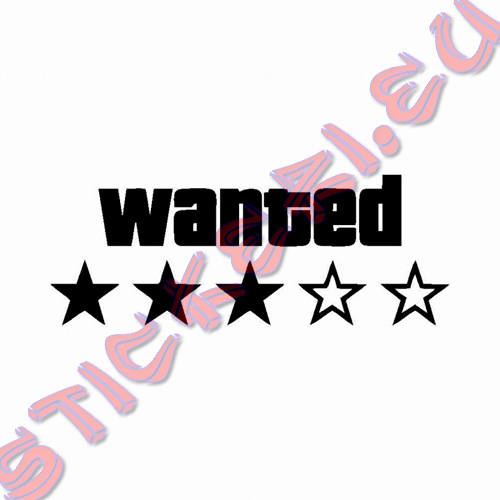 Стикер за кола GTA Wanted Stars