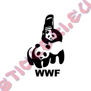 Стикер за кола Панди WWF