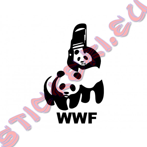 Стикер за кола Панди WWF
