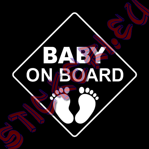 Стикер за кола бебешки крачета – Baby on Board 2