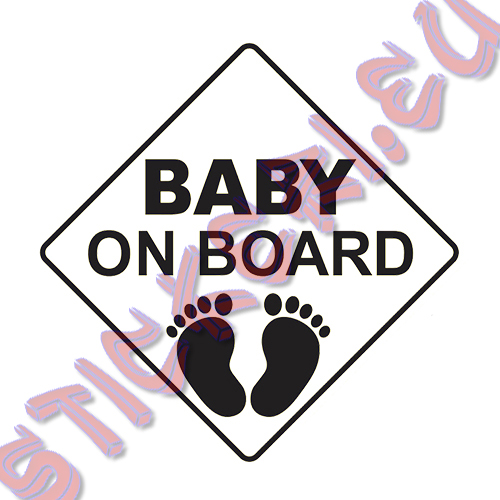 Стикер за кола бебешки крачета – Baby on Board 2