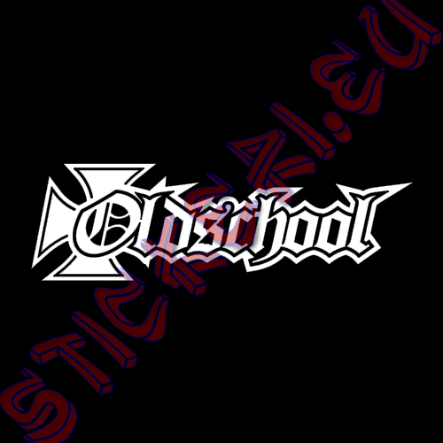 Стикер за кола Oldschool 2 бял