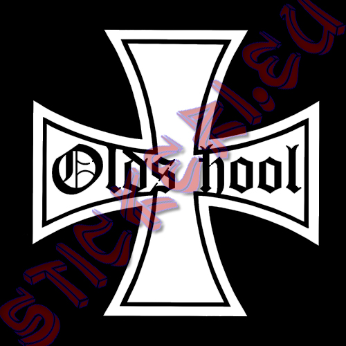 Стикер за кола Oldschool бял